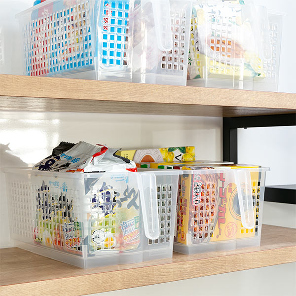 キッチン収納ケース ストックハンドルバスケット コロ付き 幅20.4cm