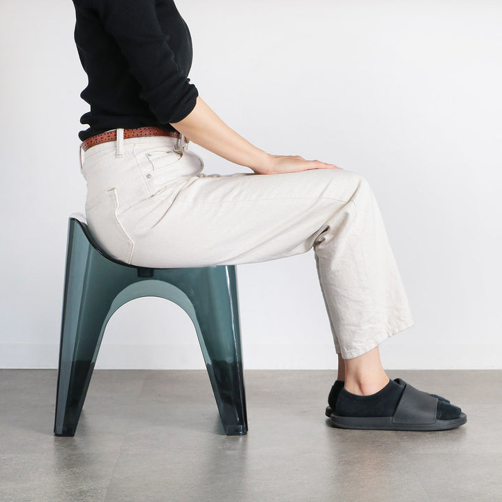 風呂椅子 ヒューバス バススツール クリア h30 座面30cm 日本製 -13