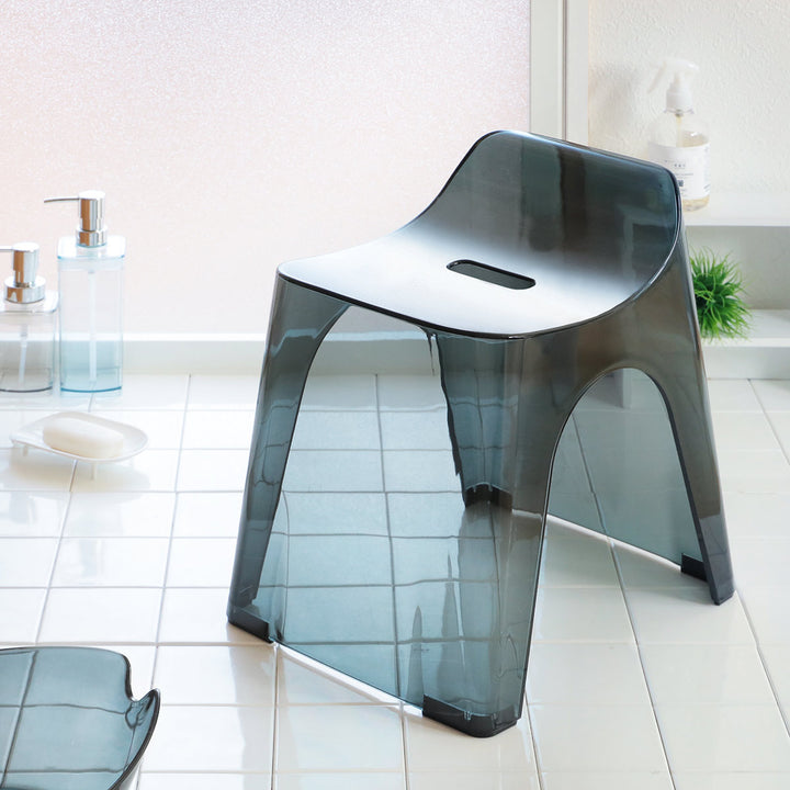 風呂椅子 ヒューバス バススツール クリア h30 座面30cm 日本製 -16