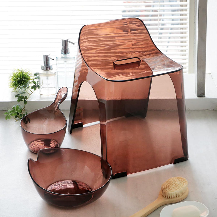 風呂椅子 ヒューバス バススツール クリア h30 座面30cm 日本製 -18