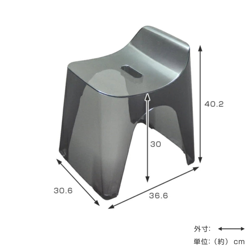 風呂椅子 ヒューバス バススツール クリア h30 座面30cm 日本製 -5