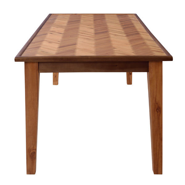 ダイニングテーブル　食卓　天然木　ヘリンボーン　幅180cm