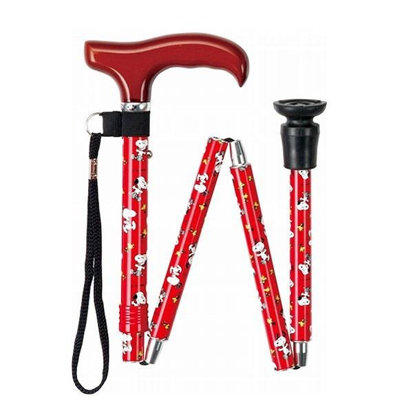 杖 折りたたみ ステッキ アルミ製 スヌーピー キャラクター