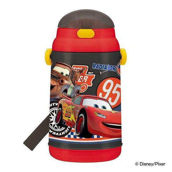 水筒 カーズ 保冷シリコンストローボトル ストロー付 400ml 子供 キャラクター