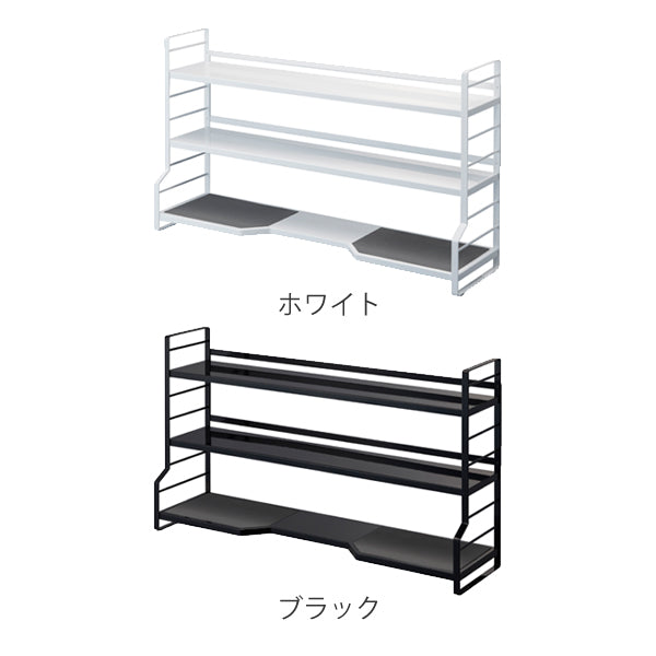 towerコンロ奥ラック3段タワー