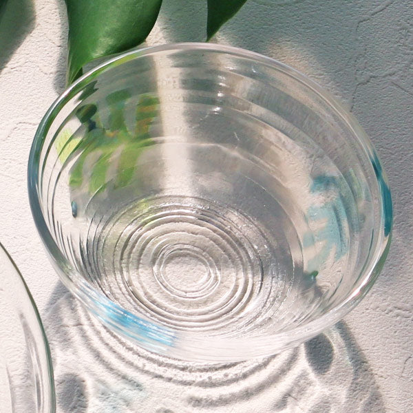ボウル　13cm　モンステラ　ガラス　小鉢　食器　日本製