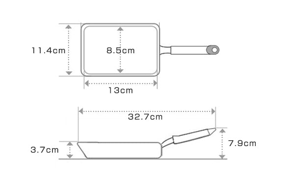 玉子焼き器　クワトロ　玉子焼　19×14cm　IH対応　日本製　ユミック　UMIC