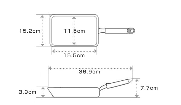 玉子焼き器　クワトロ　玉子焼　15×9.5cm　IH対応　日本製　ユミック　UMIC