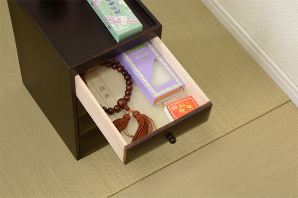 ミニチェスト　3段　仏壇サイドチェスト　桐製　幅20cm