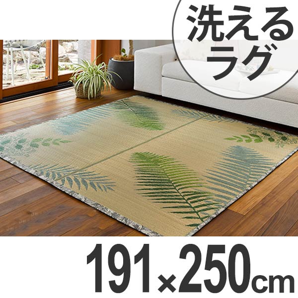 ラグ 洗える い草 ボタニカ 約191×250cm 約3畳