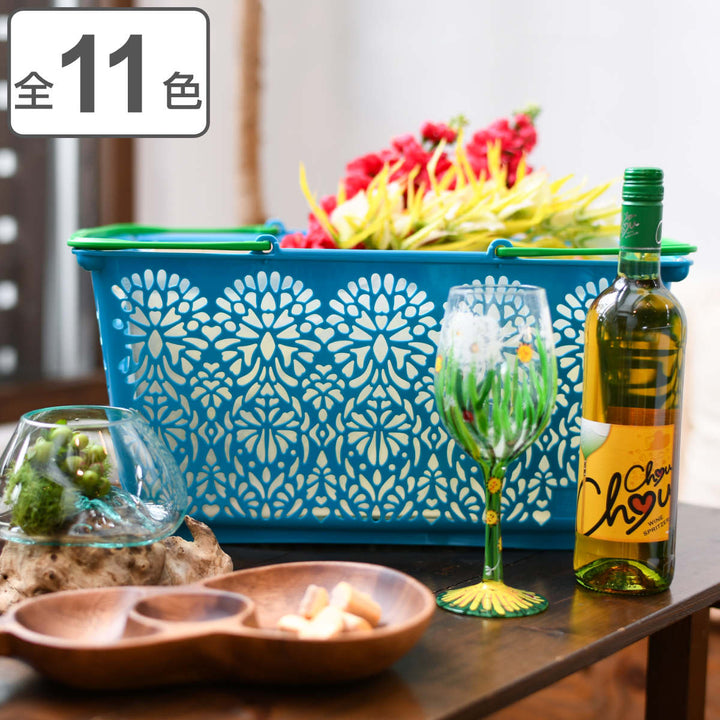 マハロバスケット 買い物かご 収納 アウトドア バスケット 長方形 -2