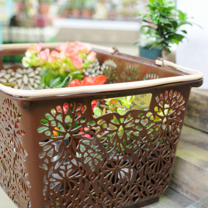 マハロバスケット 買い物かご 収納 アウトドア バスケット 長方形 -17