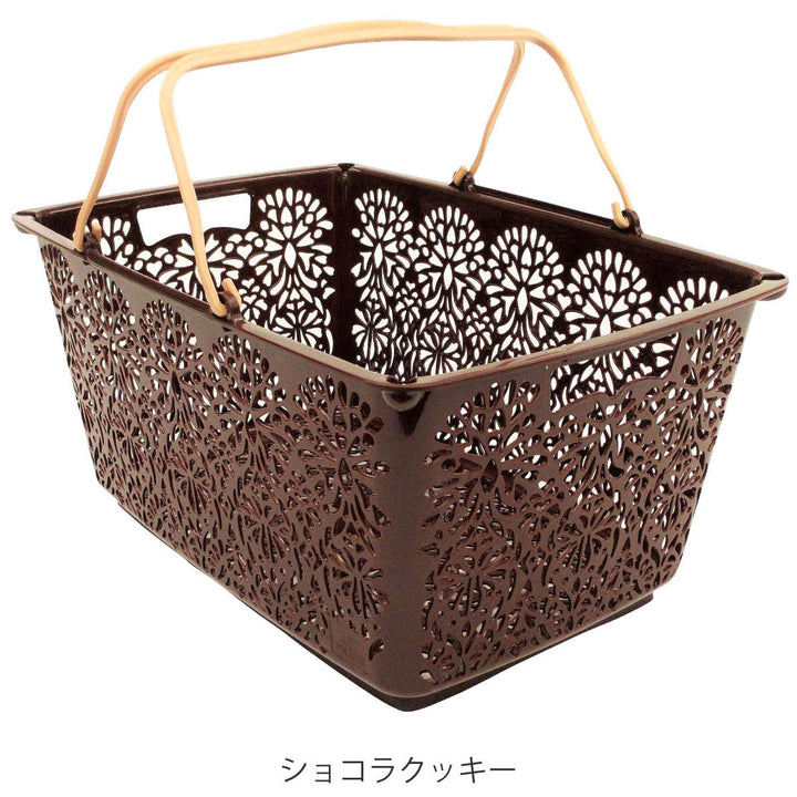 マハロバスケット 買い物かご 収納 アウトドア バスケット 長方形 -4
