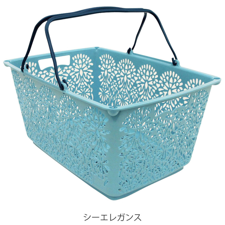 マハロバスケット 買い物かご 収納 アウトドア バスケット 長方形 -5