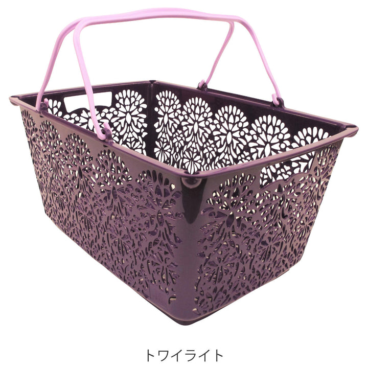マハロバスケット 買い物かご 収納 アウトドア バスケット 長方形 -8