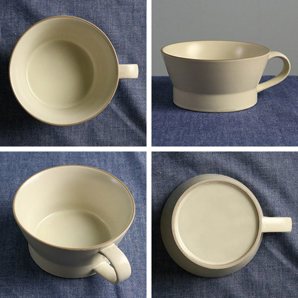 スープカップ エッジライン 持ち手付き 陶器 食器