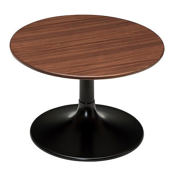 ローテーブル 円形 リビングテーブル ウォールナット LIETO 直径80cm