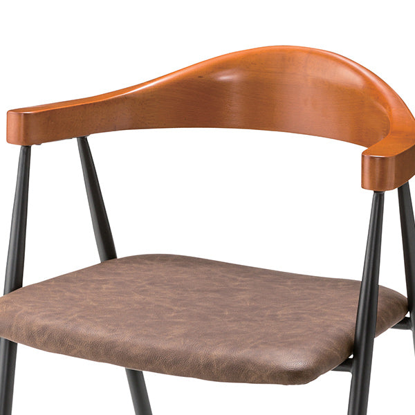 アームチェア アイアンフレーム 椅子 座面高44cm