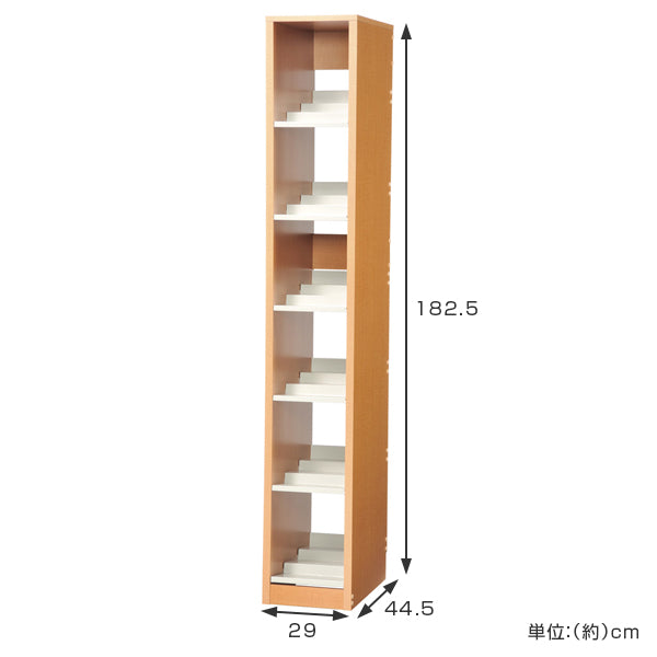 本棚 コミックラック 6段 3列収納 奥深タイプ 幅29cm