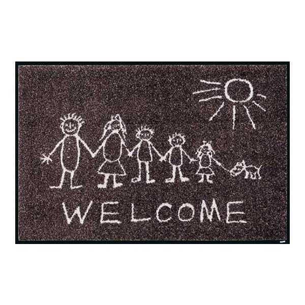 玄関マット wash+dry ウォッシュアンドドライ Sunny Side ブラウン 50×75cm