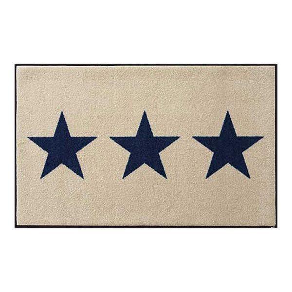 玄関マット wash+dry ウォッシュアンドドライ Stars シャンパン 75×120cm