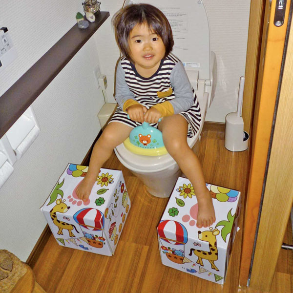 トイレ 踏み台 ふんばるBOX 子供 トイレトレーニング 幼児 ダンボール