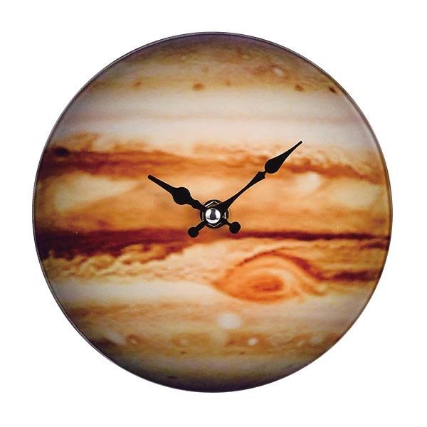 掛け時計 置き時計 卓上ガラス時計 ROUND 17cm Jupiter 木星