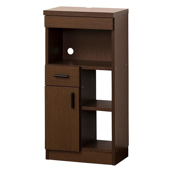 ルーター収納40（W40×D26.5×H80cm） ブラウン 【完成品】 ルーター収納 FAX台 幅40cm 完成品 – ハウジー