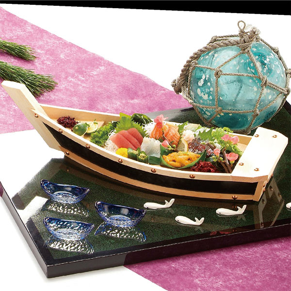 盛器 木製 尺7 舟形 大和黒舟 皿 食器 刺身 お造り 舟盛 食器 盛り皿