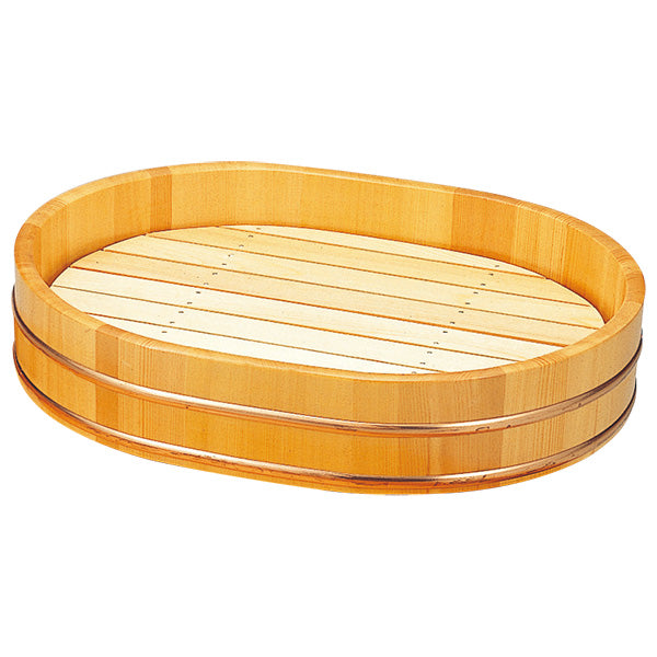 盛器 木製 尺5 小判桶盛込器 目皿付き 皿 食器 刺身 お造り 食器 盛り皿