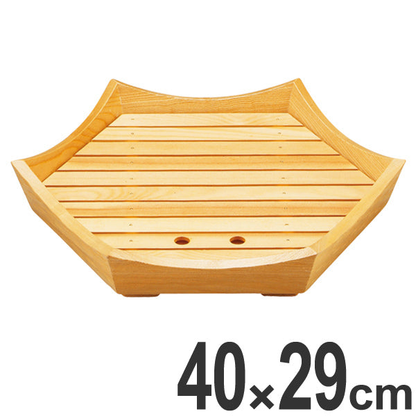 盛器 木製 尺3 六角堂盛器 白木 皿 食器 刺身 お造り 食器 盛り皿