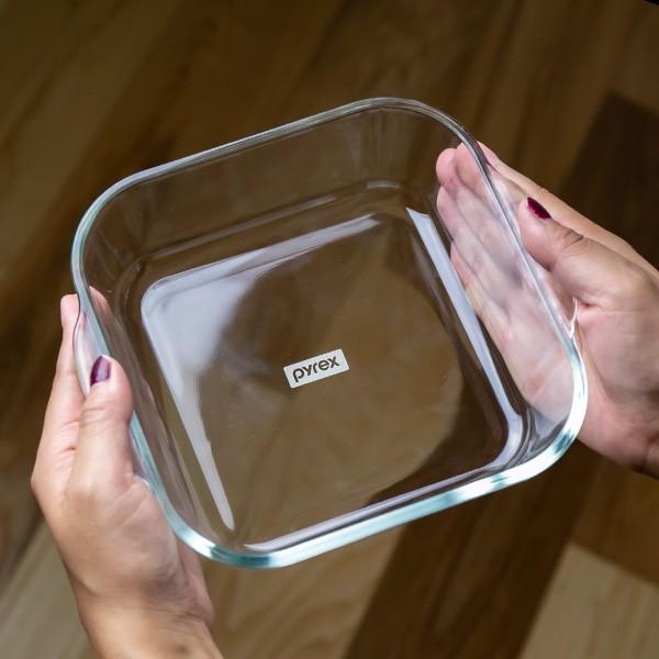 グラタン皿大皿18cmPyrexパイレックススクエア耐熱ガラスオーブンウェア
