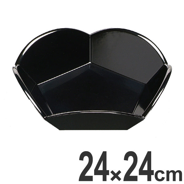 盛器 木製 8寸 五角華盛器 黒 漆塗 盛皿 越前漆器 盛込台 盛皿 盛り皿 皿 食器 業務用
