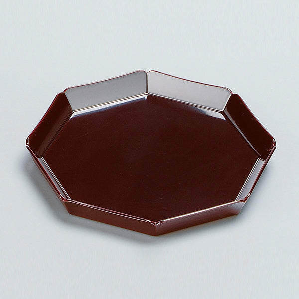 盛器 木製 7.2寸 八角 輪華 溜 漆塗 盛皿 越前漆器 盛込台 盛り皿 皿 食器 業務用