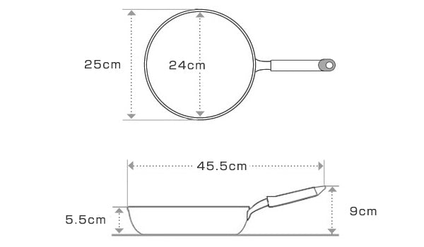 フライパン24cmガス火専用リョーガユミックUMIC