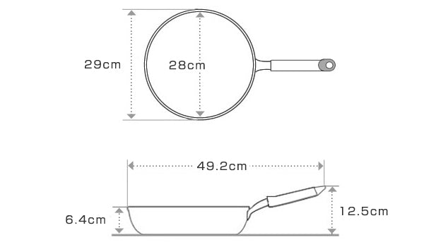 フライパン28cmガス火専用リョーガユミックUMIC