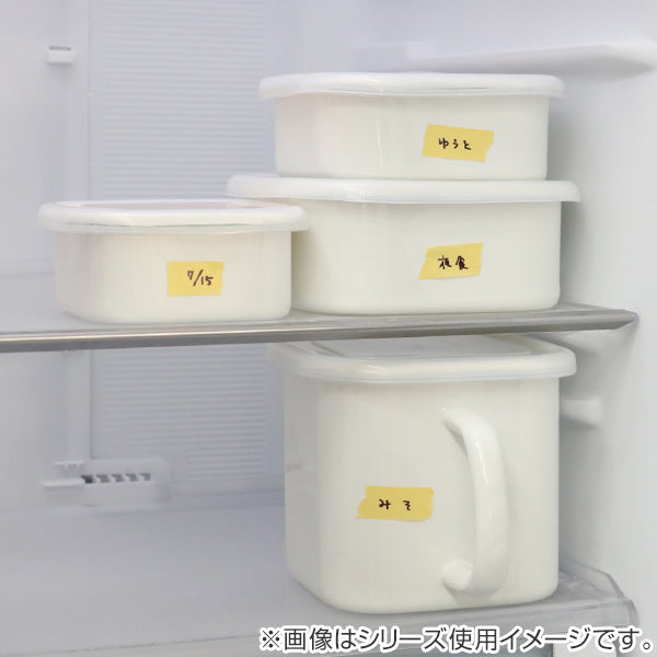 アンティーク雑貨　ホーロー◾︎◽︎◾︎◽︎◾︎◽︎ブルー　琺瑯　ケース 保存容器 ホーローシリーズ 角型 S 12cm 450ml 琺瑯製 – ハウジー