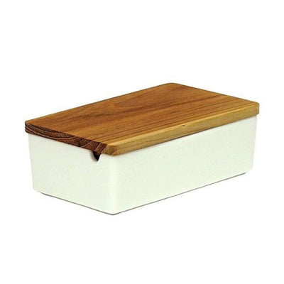 バターケース LOLO ロロ 白磁製 木蓋付き SALIU