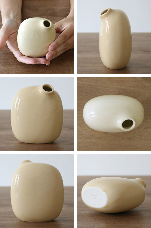 キントー 花瓶 一輪挿し SACCO ベース 2 フラワーベース 陶器 -5