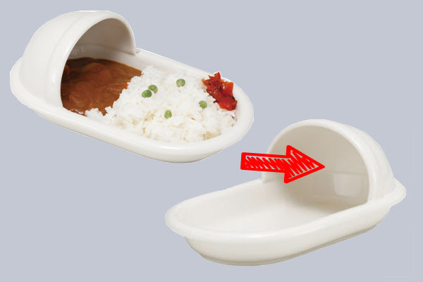 カレー皿 おもしろ食器 便器のカタチのカレー皿 和式 便器 白 ホワイト 磁器 食器