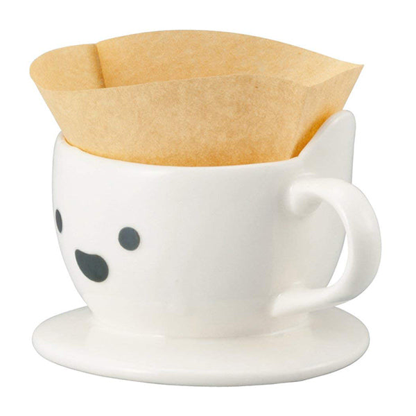 ドリッパー コーヒー しろくま 一人用 おもしろ食器 陶器 -5
