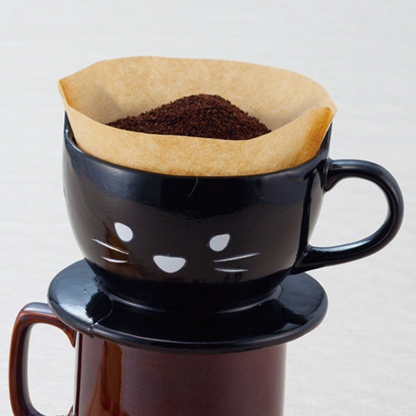ドリッパー コーヒー ねこ 一人用 おもしろ食器 陶器