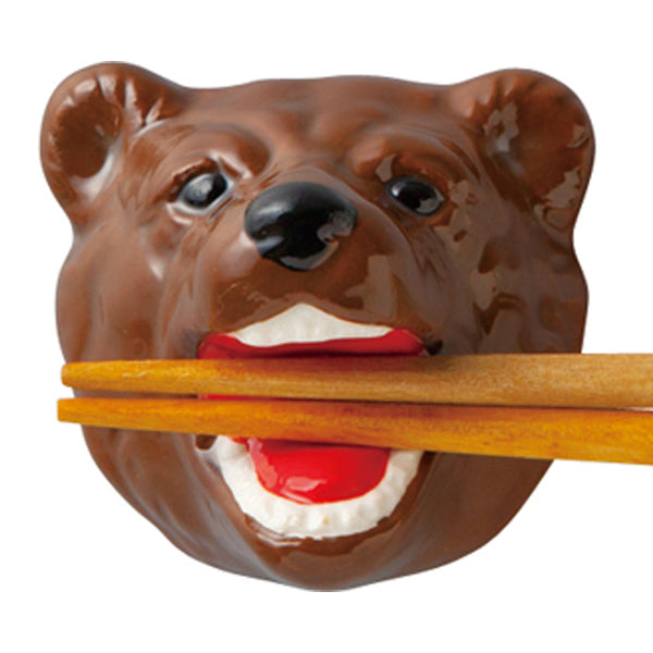 箸置き くま 噛みつき おもしろ 熊 はしおき 磁器 食器