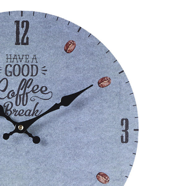 掛け時計 33cm COFFEE BREAK ブルー SHOP series モチーフクロック
