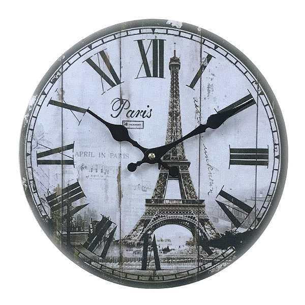 掛け時計 28cm パリ モチーフクロック Paris