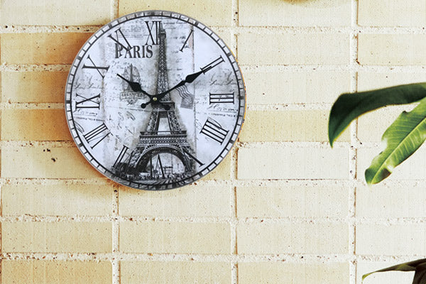 掛け時計 33cm パリ モチーフクロック Paris