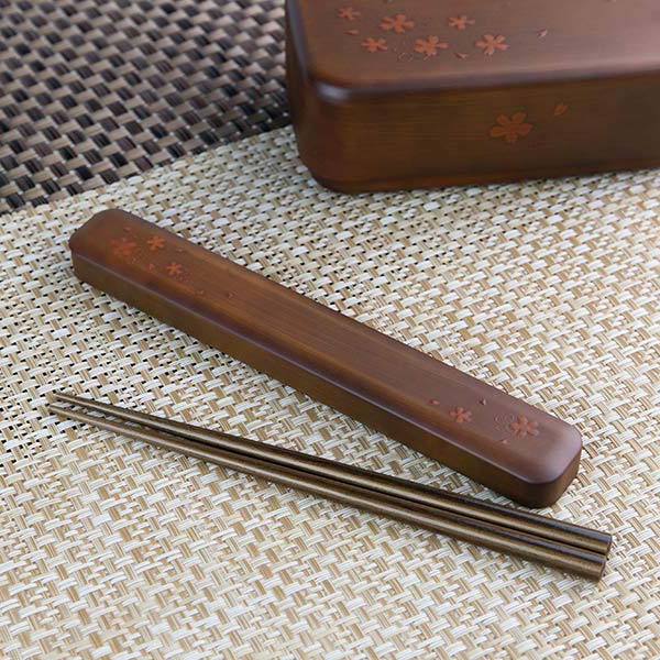 箸・箸箱セット 研ぎ木目 さくら 箸 箸箱