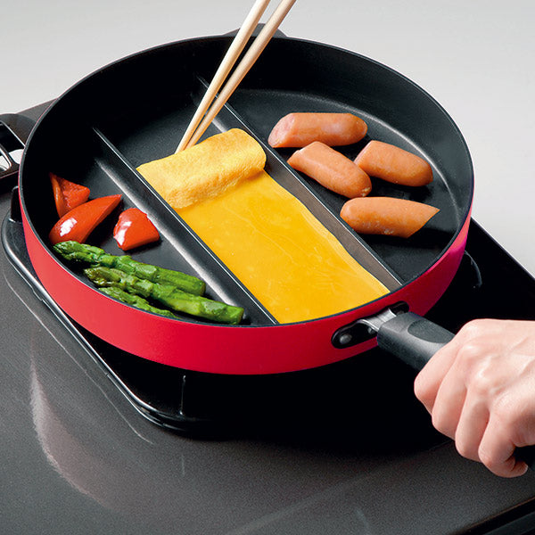 フライパン 仕切り付き センターエッグパン 卵焼き器 -6