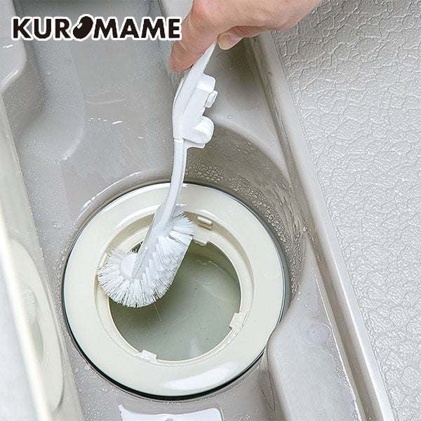 排水口ブラシ MK お風呂掃除 ふろ掃除 排水溝掃除 まめいた 白