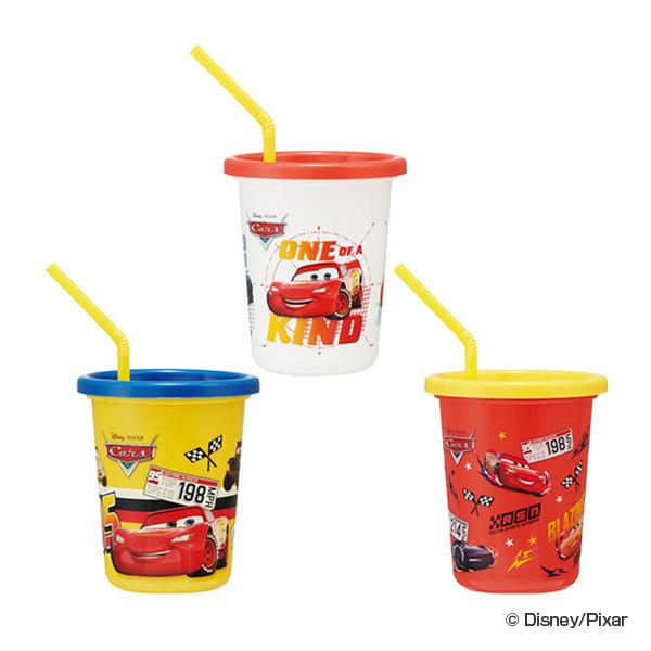 タンブラー ストロー付タンブラー カーズ マックイーン 3個入り 320ml コップ ストロー付き 日本製